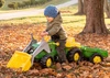 Rolly Toys RollyKid John Deere Traktor na Pedały z Łyżką i Przyczepą - Zielony