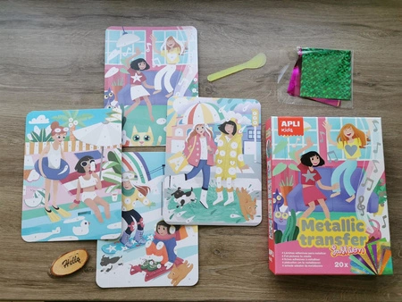 Zestaw artystyczny kalkomanii z folią Apli Kids - Moda