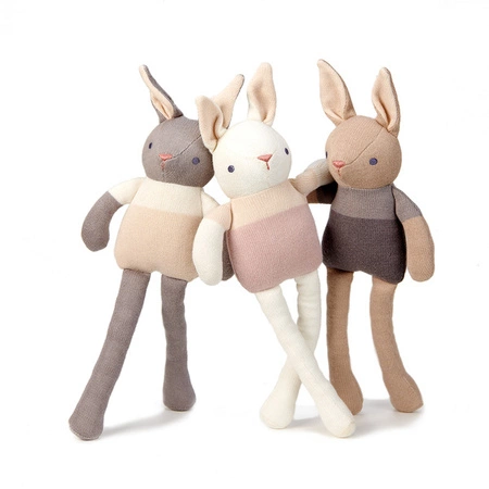 Przytulanka z bawełny organicznej GOTS, Grey Bunny, ThreadBear Design