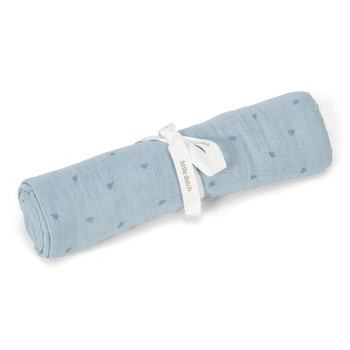 Little Dutch Otulacz muślinowy 120x120 cm Blueberry Leaves