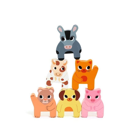 Drewniany pociąg Trainimo Farm DJ06317