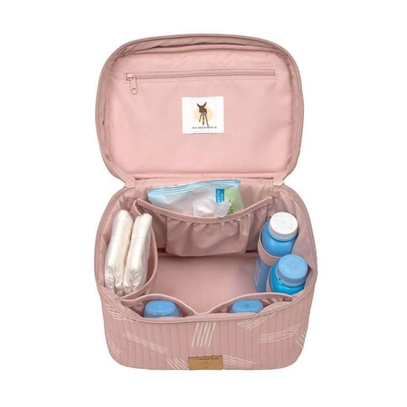 Lassig Casual Label Kuferek podróżny na akcesoria Soft Stripes rose