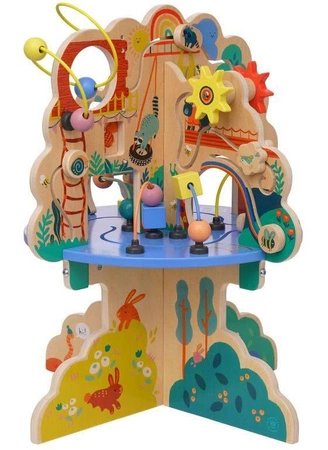Duża kostka edukacyjna Przygody zwierząt na szczycie drzewa 160810-Manhattan Toy, zabawki motoryczne