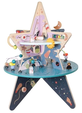 Kostka edukacyjna Badacz gwiazd niebieskich 162590-Manhattan Toy, centrum motoryczne