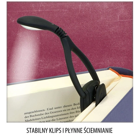 Płynnie Ściemniana Lampka Do Czytania, Lumi Plus, Czarna