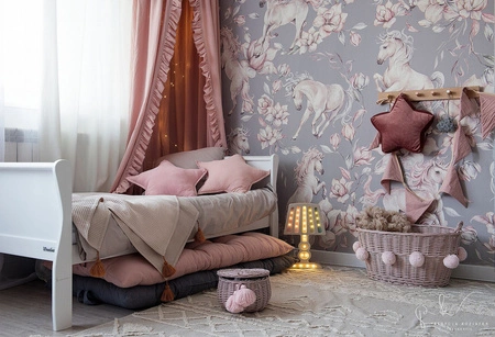 UNICORNS GRAY Tapeta Malumi