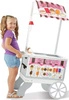 Drewniane stoisko na kółkach z lodami i przekąskami 19350-Melissa & Doug, zabawa w sklep i restaurację