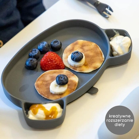 Tum Tum Zestaw Obiadowy dla Dzieci z Przyssawkami Grey