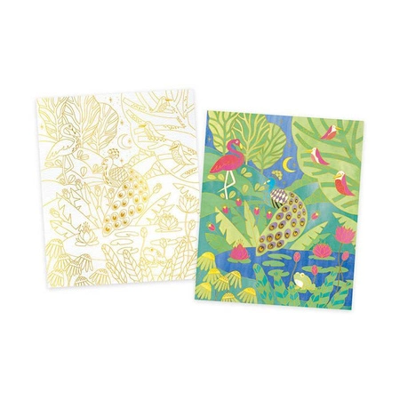 Zestaw kreatywny Złote kontury Zwierzęta 6+, Janod