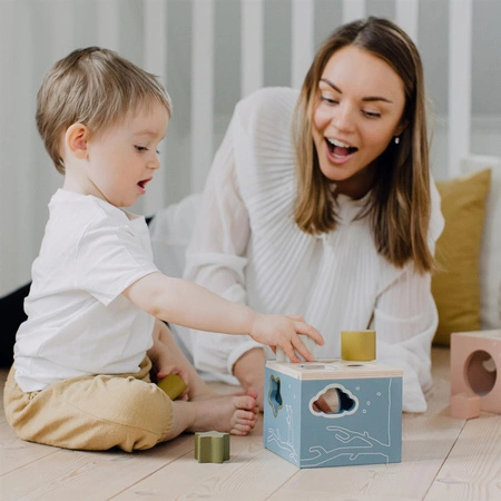 Sorter drewniany Micki niebieski