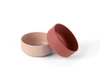TINY BIObased Miska dla dzieci 2 szt Nude/Ruby Red