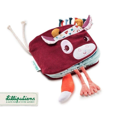 LILLIPUTIENS Książeczka aktywizująca "Kto się kryje za Rosalie?" Krówka Rosalie 9 m+