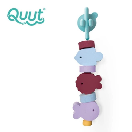 QUUT Klocki piankowe do nawlekania do kąpieli Beedi Fish Burgundy