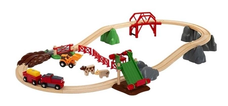 BRIO World Kolejka Drewniana Farma 30el.