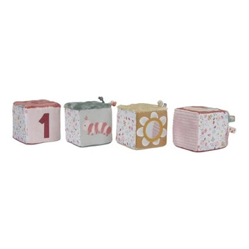 Little Dutch 4 Miękkie kostki sensoryczne Flowers & Butterflies LD8716
