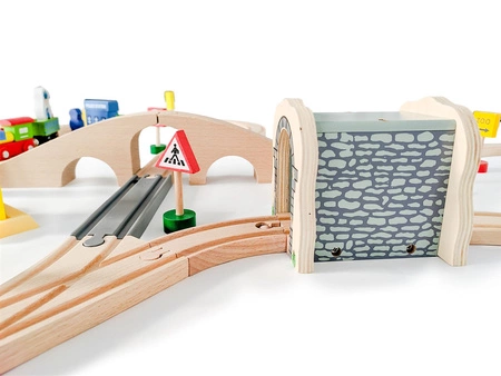 Drewniana kolejka pociąg na baterie 69el Ecotoys