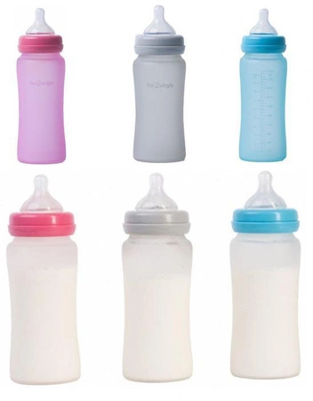 B-Thermo Butelka 240ml szkło/silikon Róż