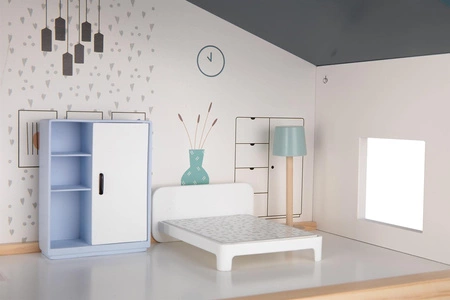 TOOKY TOY Duży Drewniany Domek dla Lalek + Figurki FSC