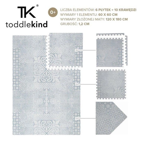 TODDLEKIND Mata do zabawy piankowa podłogowa Prettier Playmat Persian Smoke Grey