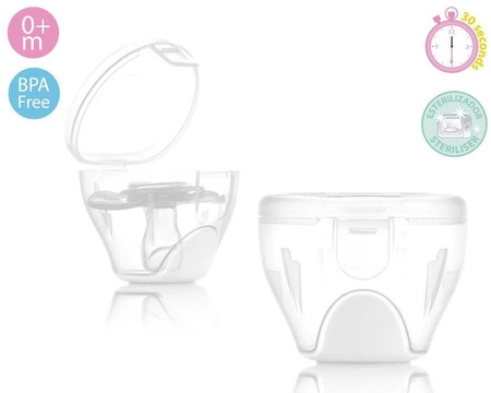 Pojemnik do sterylizacji smoczków, biały, Kiokids