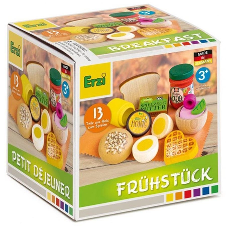 Śniadanie drewniany zestaw mały kucharz Erzi 28141