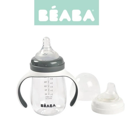 Beaba Butelka treningowa 2w1 tritanowa 210 ml Mineral grey