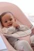 BABYBJORN - leżaczek BALANCE SOFT COTTON/JERSEY - Jasny Różowy/Szary