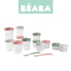 Beaba Zestaw słoiczków Clip 12 szt. (2x90ml, 4x150ml, 6x250ml) + 2 łyżeczki Eucalyptus