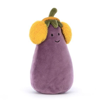 JellyCat - Zabawny Bakłażan w Nausznikach 16 cm