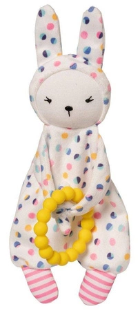 DouDou kocyk przytulanka i gryzak Królik Baby Blossom 159560-Manhattan Toy, zabawki dla niemowląt
