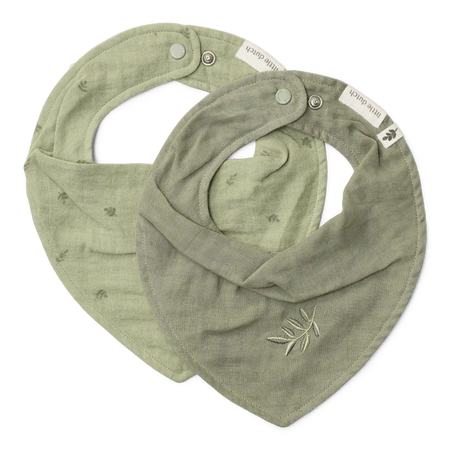 Little Dutch Apaszko-bandanka muślinowa - zestaw 2 szt. Blueberry Leaves & Sage