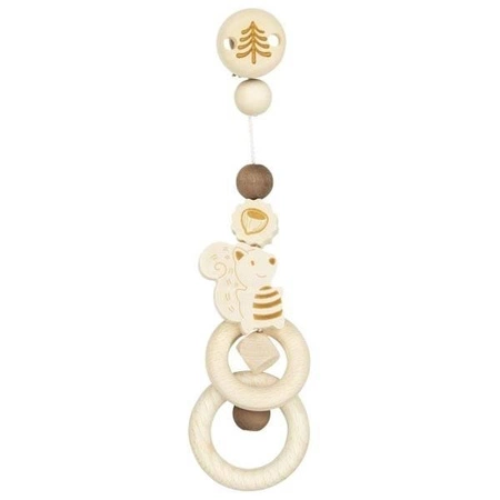 Drewniana figurka z klipsem Mała wiewióreczka 765140-Heimess Nature, prezent dla niemowlaka