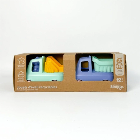 Moje pierwsze pojazdy: Zestaw 2: Straż + Wywrotka Le Jouet Simple