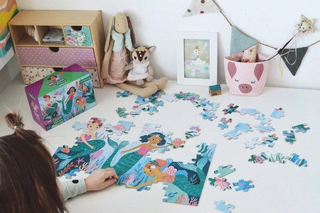 Mudpuppy Puzzle z brokatem Syrenki 100 elementów 5+