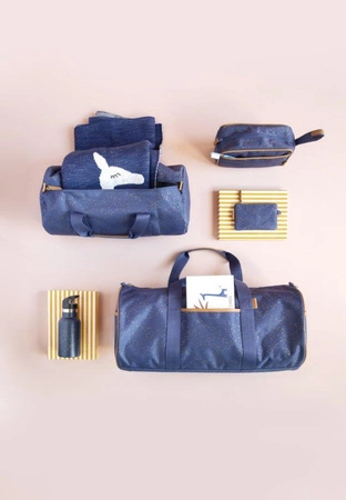 Fresk Kosmetyczka duża Złote kropki Indigo