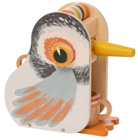Early Birds drewniany ekspres do kawy z akcesoriami 160260-Manhattan Toy, mała kuchnia dla dzieci