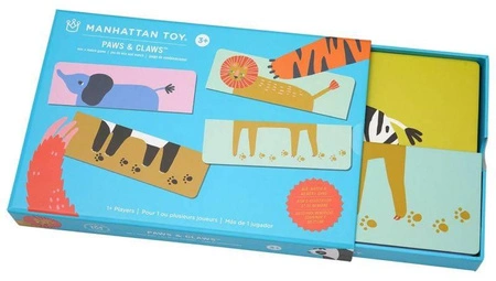 Gra memo i układanka Łapy i Pazury 160240-Manhattan Toy, zabawki rozwojowe