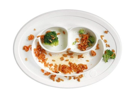 EZPZ Silikonowy talerzyk z podkładką mały 2w1 Mini Mat biały