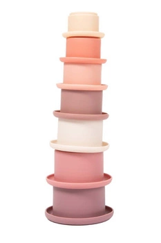 B-Silikonowa wieża z kubków Lovely Pink