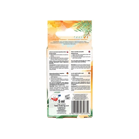 TUBI GLAM – zmywalny Lakier do paznokci POMARAŃCZOWY PERŁOWY Tuban