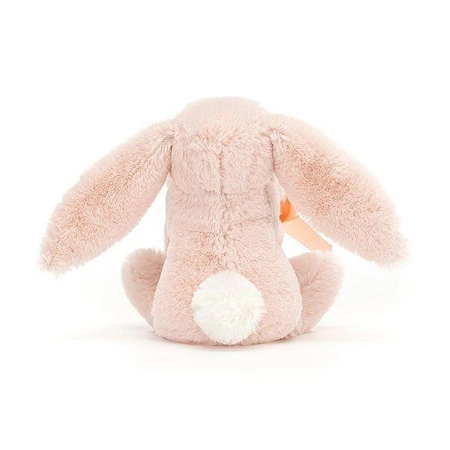 Króliczek z Kwiecistymi Uszami Szmatka Przytulanka Pudrowy Róż 34 cm