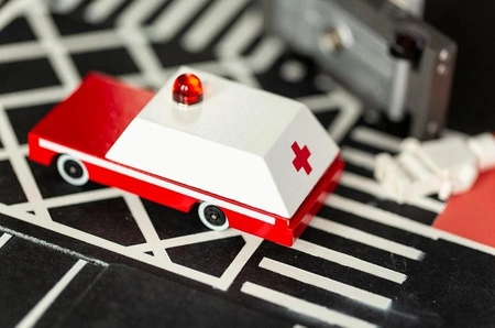 Candylab Samochód Drewniany Ambulans
