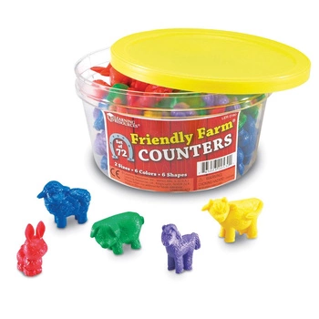 Figurki do Nauki Liczenia, Farma, Zestaw 72 szt.