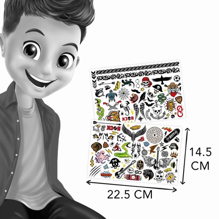 Zmywalne tatuaże dla chłopców usuwalne DJECO 75 sztukb