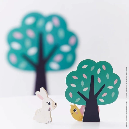 Drewniana układanka Orientacja w przestrzeni Ogród 3+, Janod