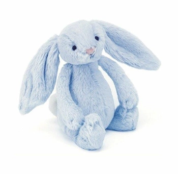 JellyCat -  Królik niebieski grzechotka 18cm