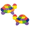 Viga Drewniane Puzzle 3D Edukacyjna Układanka Alfabet Cyferki Żółw Montessori