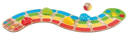 Drewniana gra planszowa Wyścig Biedronek Goki 56319 gry dla najmłodszych