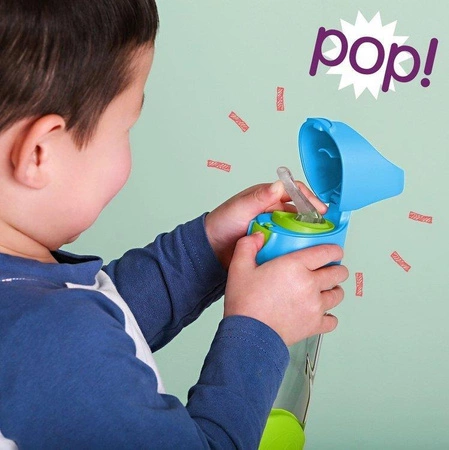 Butelka tritanowa ze słomką 450 ml, Indigo Rose, b.box