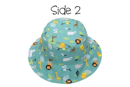 FlapJack Dwustronny Kapelusz Przeciwsłoneczny Zielone Zoo M